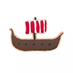Stainless steel Viking ship cookie cutter