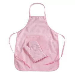Rosa Kinderschürze und Ofenhandschuh