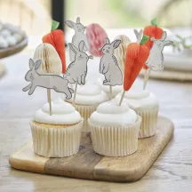 12 Cake Toppers Pâques
