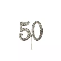 Cake Topper "Diamond Numbers" - Number: 50