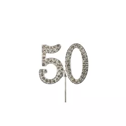 Diamant-Zahlen Topper - Zahl: 50