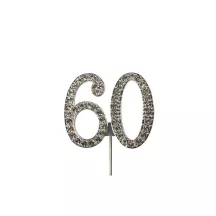 Diamant-Zahlen Topper - Zahl: 60