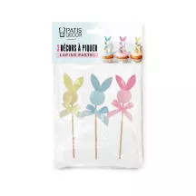 3 cake toppers bunny heads