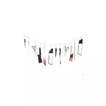 Guirlande de 12 outils ensanglantés