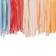 Guirlande de ballons et serpentins "Pastel"