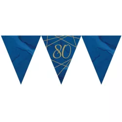 Navy & Gold" numbered garlands - Number: 80