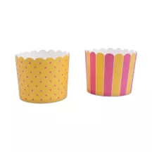 Cupcake Förmchen Gelb und Pink, 12 Stück