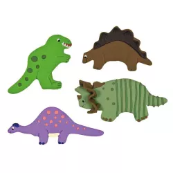 Dinosaur cookie cutter set, stainless steel