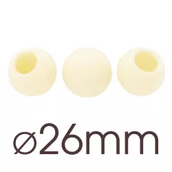 Sfere cave per Praline bianche Ø 26 mm, 63 pezzi