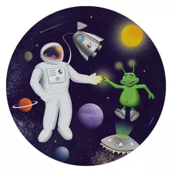 Pappteller Weltraum Ø 23 cm, 8 Stück für Astronauten-Party