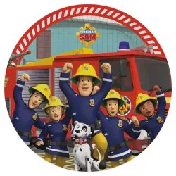 Feuerwehrmann Partyteller Ø 23 cm, 8 Stück