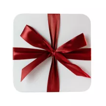 Scatola per biscotti con fiocco, 160 x 160 x 70 mm