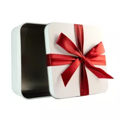 Cookie tin with mesh, 160 x 160 x 70 mm