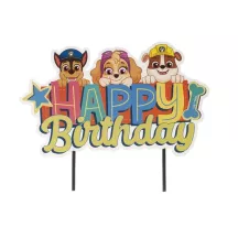 1 Cake topper Pat Patrouille "Happy Birthday"