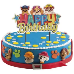 1 Cake topper Pat Patrouille "Happy Birthday"