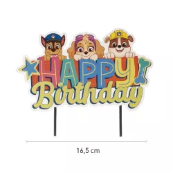 1 Paw Patrol cake topper "Happy Birthday"