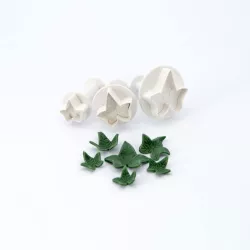 Ivy leaf cookie cutter set, 3 pieces