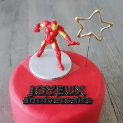 Iron Man cake topper set