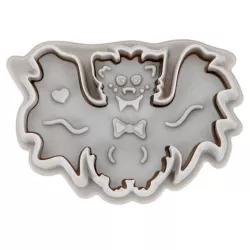 Bat cookie cutter with ejector and embossing, 6 cm