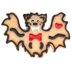 Fledermaus-Ausstecher mit Auswerfer und Prägung, 6 cm