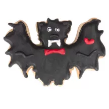 Bat cookie cutter with ejector and embossing, 6 cm