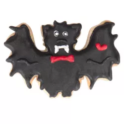 Bat cookie cutter with ejector and embossing, 6 cm