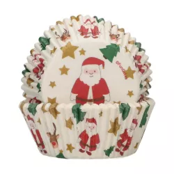 Cupcake Backförmchen Merry Christmas, 48 Stück