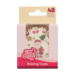 Astucci per cupcake Merry Christmas, 48 pezzi