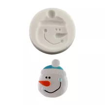 Moule à gaufrer en silicone Visage de bonhomme de neige