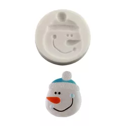 Prägeform Silikon Schneemann Gesicht