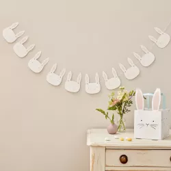 1 white bunny garland