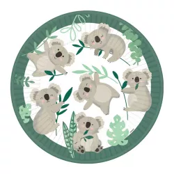 8 paper plates "Koala"