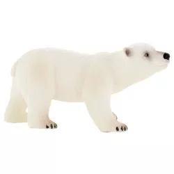 Polar bear cub play figure as a cake topper