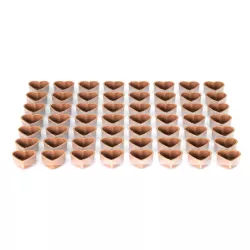 Heart-shaped hollow milk chocolate praline shells, 54 pieces -...