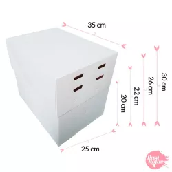 Cake box with adjustable height 35 x 25 cm