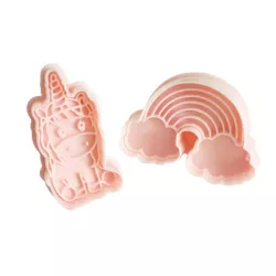 2 Unicorn cookie cutters with ejector