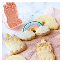 2 Unicorn cookie cutters with ejector
