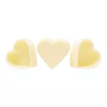 Weisse Pralinenschalen Herzform, 54 Stück