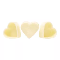 Weisse Pralinenschalen Herzform, 54 Stück