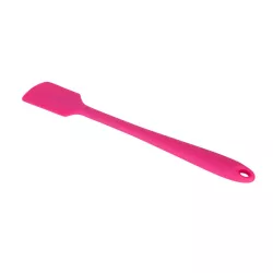 Spatola in gomma in silicone Rosa, piccola e lunga, per contenitori profondi