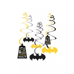 6 Batman swirl decorations