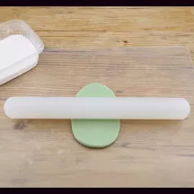 Small rolling pin 22.5 cm with spacer rings (1.5/3 mm)