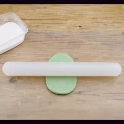 Small rolling pin 22.5 cm with spacer rings (1.5/3 mm)