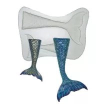 Silicone embosser mermaid fin