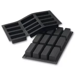 Silicone baking mold bar shape 8 x 3 cm, 12 pieces