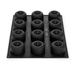 Silikonform Mini-Dessert Rüschen, 12 Stück