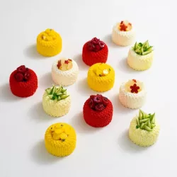 Silicone mold mini dessert ruffles, 12 pieces