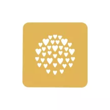 Silicone stencils hearts, 2 pieces