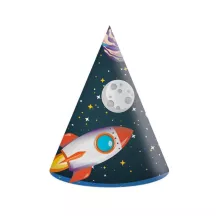 6 Chapeaux de fête espace et galaxie