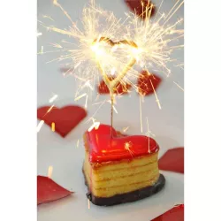 Sparkler heart gold